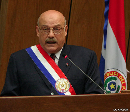 Paraguay's President Luis &aacute;ngel Gonz&aacute;lez Macchi