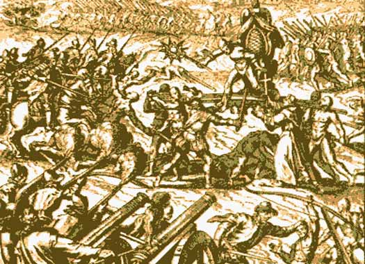 Incas confront conquistadors