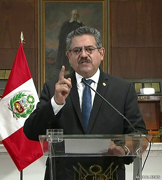 President Manuel Merino of Peru