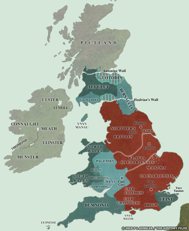 Map of Britain AD 400-425