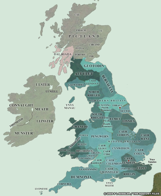 Map of Britain AD 450-600