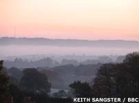 Mist over Sevenoaks in Kent