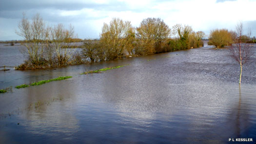Flooded Somerset Levels