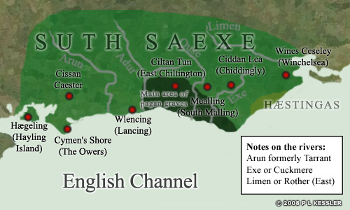 Map of Cissa's Sussex
