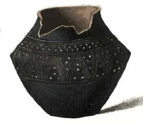 Saxon cremation urn
