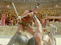 Roman gladiators in the arena