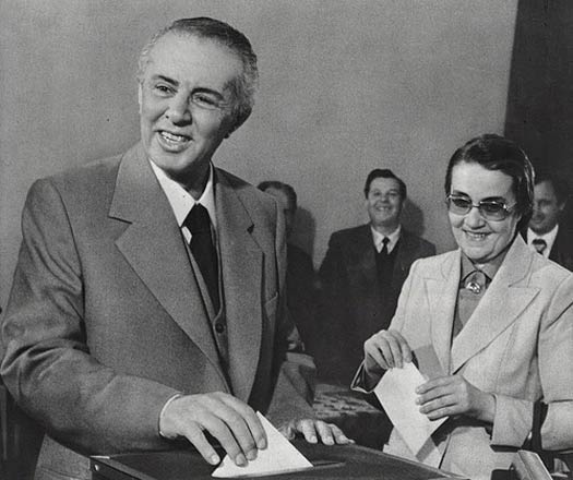 Enver Hoxha with Nexhmije Hoxha