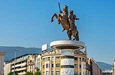 Statue of Alexander the Great in North Macedonia