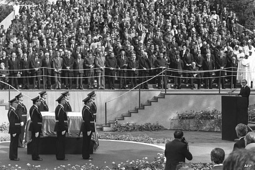 The state funeral of Josip Broz Tito in 1980
