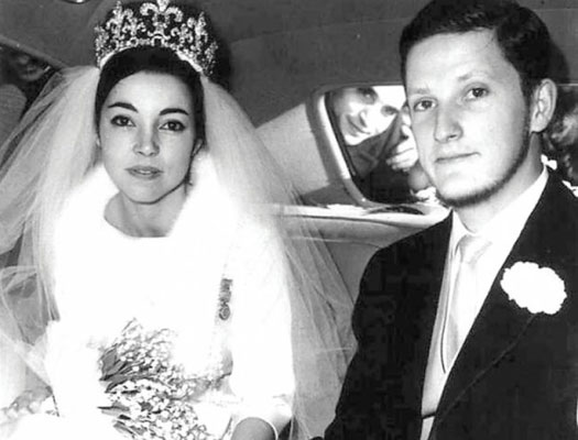 Simeon II of Bulgaria with his new wife in 1962