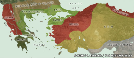 Map of the Eastern Roman Empire AD 1204