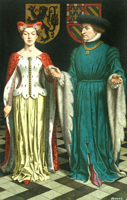 Philip the Bold of the duchy of Burgundy and Margaret of Mâle