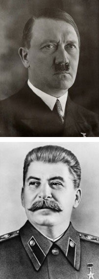 Adolf Hitler and Josef Stalin
