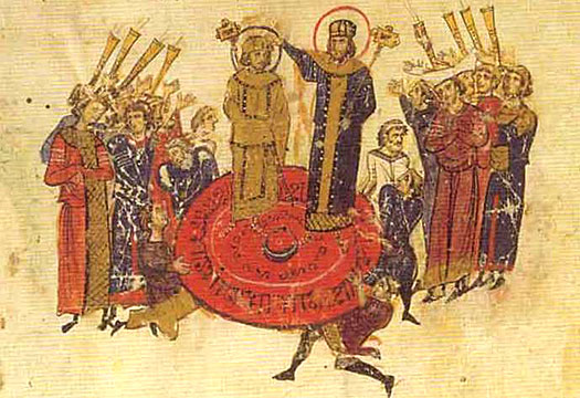 Eastern Roman Emperor Leo V with Michael the Amorian