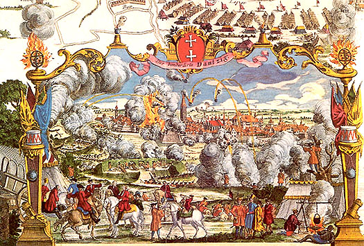 The siege of Danzig in 1734