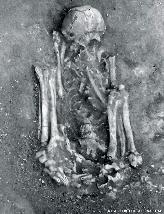 Geometric Mesolithic burial in Portugal