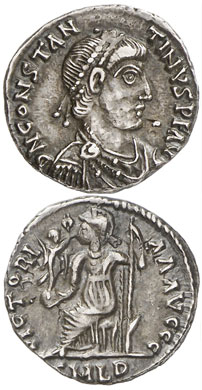 Coins bearing the image of Constantine III