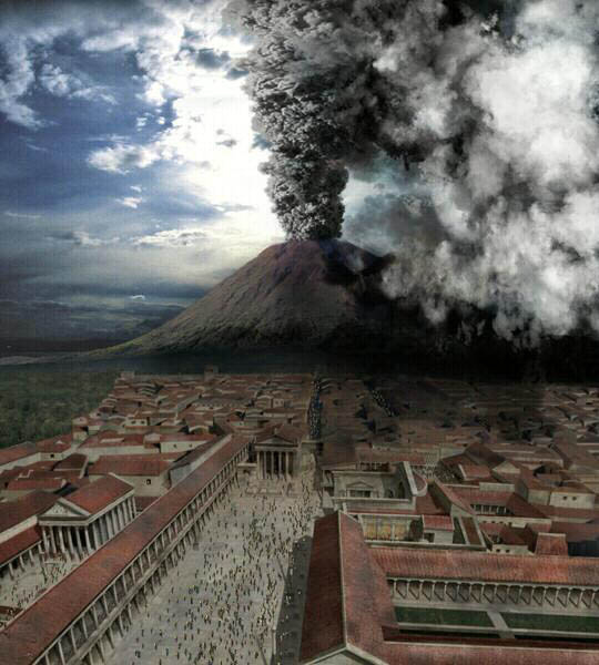 Vesuvius erupts over Pompeii