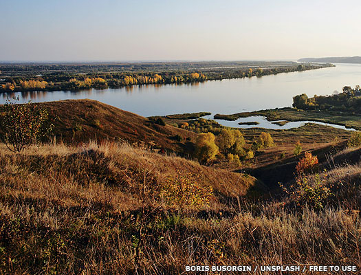 River Kama in Russia, near Kolesnikovo