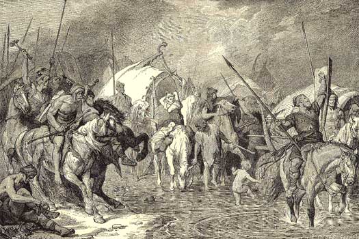 The Teutones wandering in Gaul