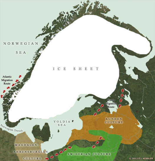 Map of Scandinavia 9000 BC