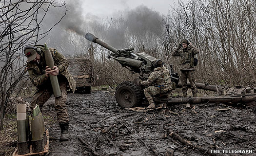 Ukraine's forces fire artillery