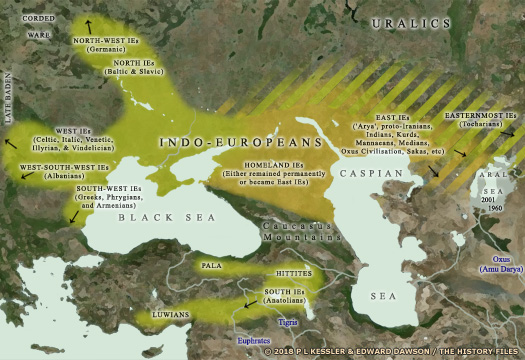Central Asia Indo-European map 3000 BC