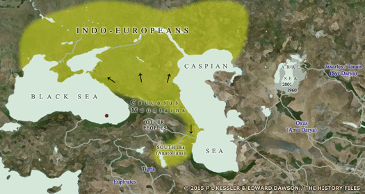 Central Asia Indo-European map 4000 BC