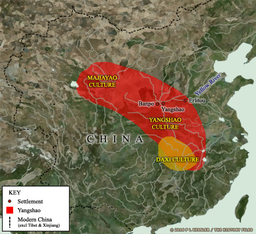 Map of China c.5000 BC