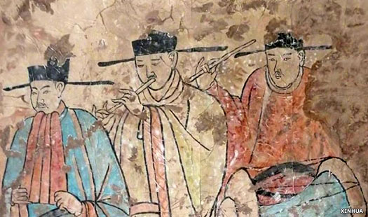 A Khitan mural of musicians