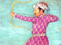 Jahangir shoots an arrow