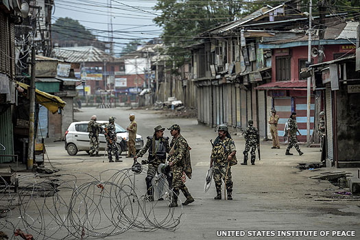 Indian troops and security measures in Kashmir