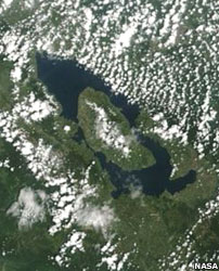 Mount Toba seen from space