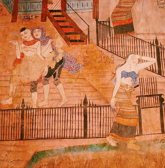 Mural in Nan, Thailand