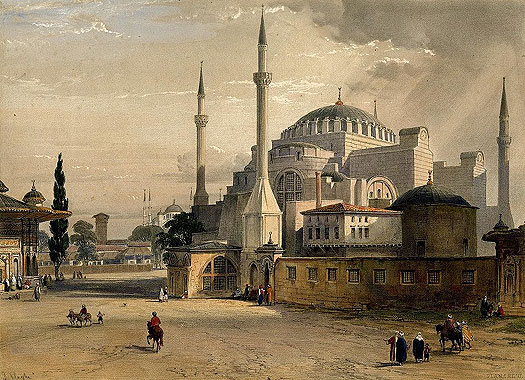 Hagia Sophia of Eastern Roman Emperor Justinian I in Constantinople
