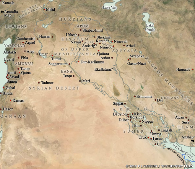 Map of Ancient Mesopotamia