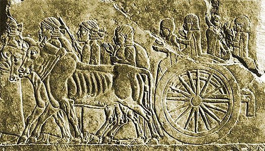 Oxen drivers on an inscription from Adab