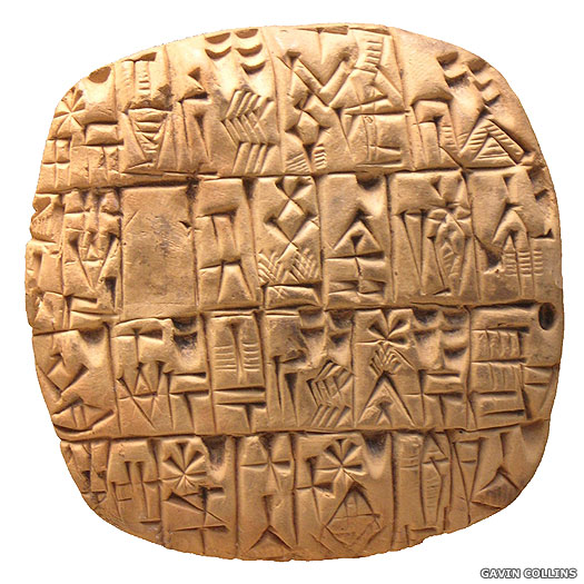 Sumerian accounting tablet from Shuruppak or Abu Salabikh