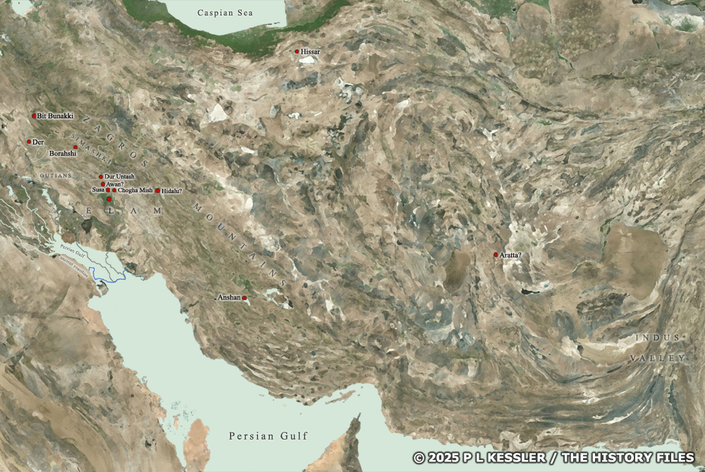 Map of Elam and the Iranian Plateau (Small)