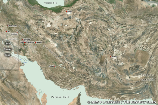 Map of Elam and the Iranian Plateau