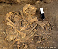 Bones of human female found in Syria tomb