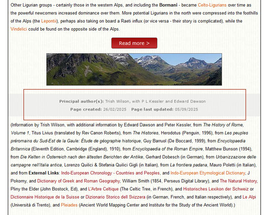 King list help: principal author